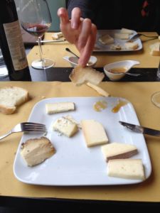 The cheeses at Garibaldi (Bra).  Notably, the stanky old Castelmagno.